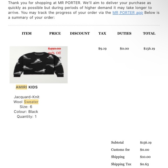 Kids Amiri sweater over sized fit - Picture 7 of 7